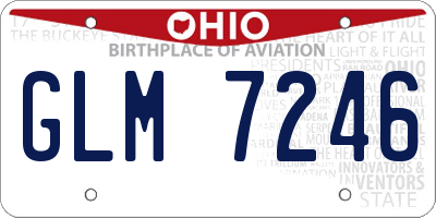 OH license plate GLM7246