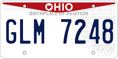 OH license plate GLM7248