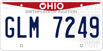 OH license plate GLM7249