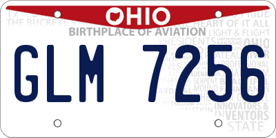 OH license plate GLM7256
