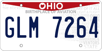 OH license plate GLM7264
