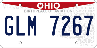 OH license plate GLM7267