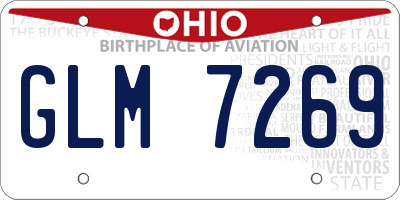 OH license plate GLM7269