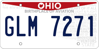 OH license plate GLM7271