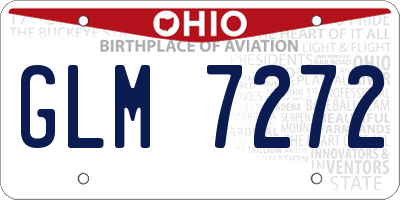 OH license plate GLM7272