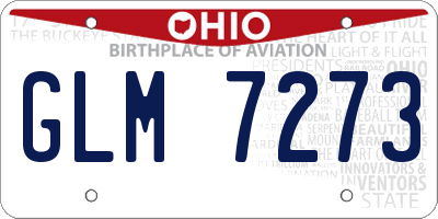 OH license plate GLM7273