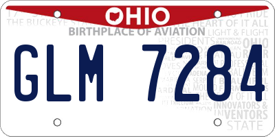 OH license plate GLM7284