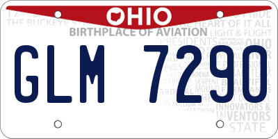 OH license plate GLM7290