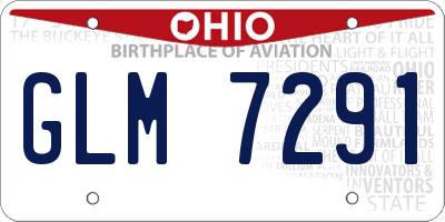 OH license plate GLM7291
