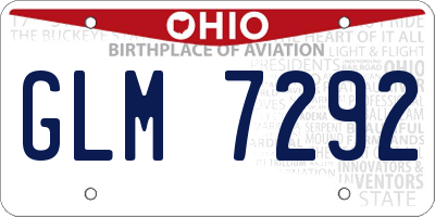 OH license plate GLM7292
