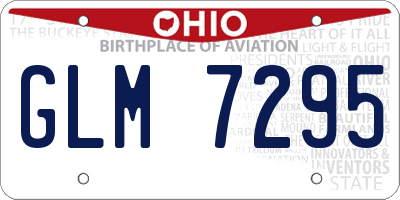 OH license plate GLM7295