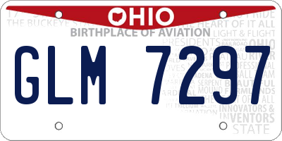 OH license plate GLM7297
