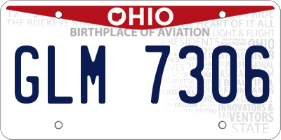 OH license plate GLM7306