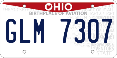 OH license plate GLM7307