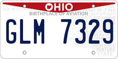 OH license plate GLM7329