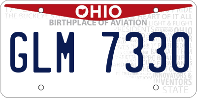 OH license plate GLM7330