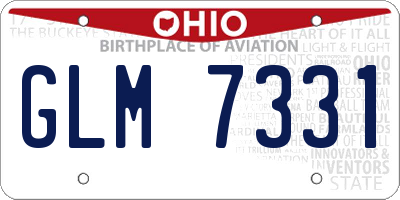 OH license plate GLM7331