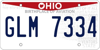 OH license plate GLM7334