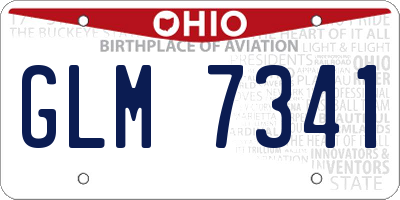 OH license plate GLM7341