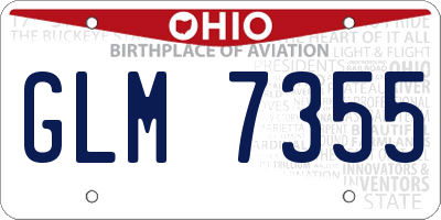 OH license plate GLM7355