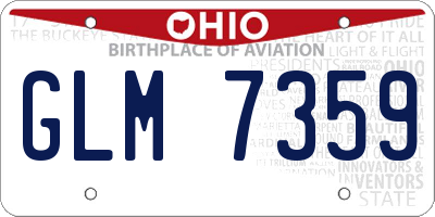 OH license plate GLM7359