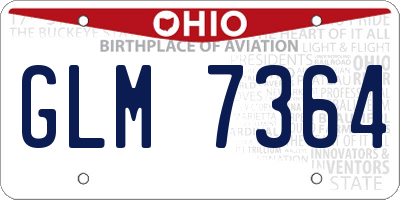 OH license plate GLM7364