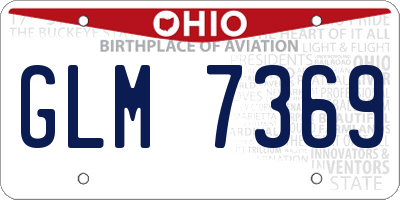 OH license plate GLM7369