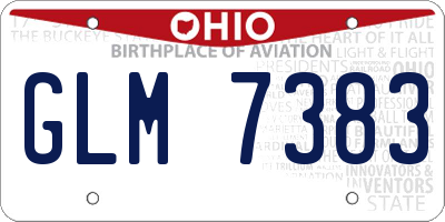 OH license plate GLM7383