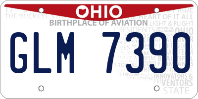 OH license plate GLM7390