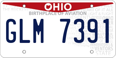 OH license plate GLM7391