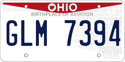 OH license plate GLM7394