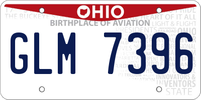 OH license plate GLM7396