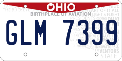 OH license plate GLM7399