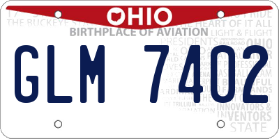 OH license plate GLM7402