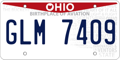 OH license plate GLM7409