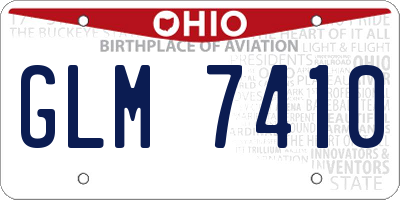 OH license plate GLM7410
