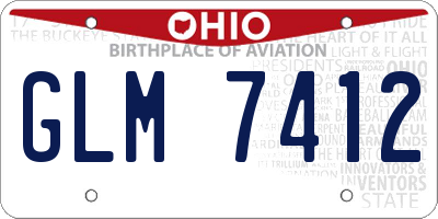 OH license plate GLM7412