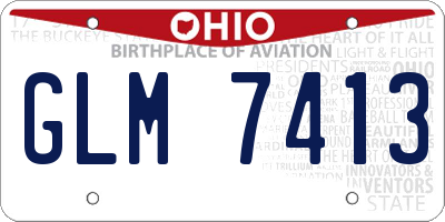 OH license plate GLM7413