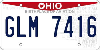 OH license plate GLM7416
