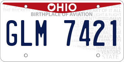OH license plate GLM7421