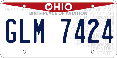 OH license plate GLM7424