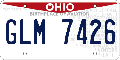 OH license plate GLM7426