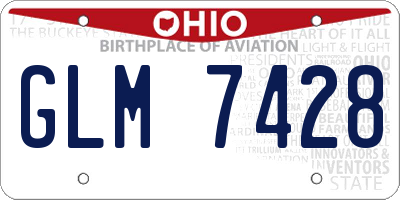 OH license plate GLM7428