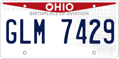 OH license plate GLM7429
