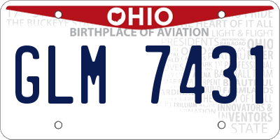 OH license plate GLM7431
