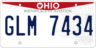 OH license plate GLM7434