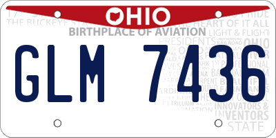 OH license plate GLM7436