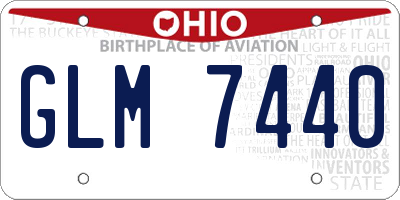 OH license plate GLM7440