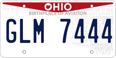 OH license plate GLM7444