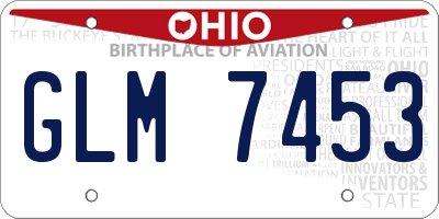 OH license plate GLM7453